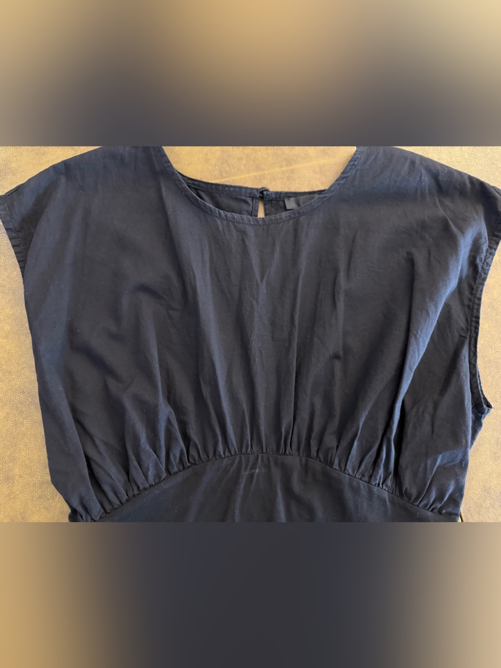 ATM Anthony Thomas Melillo Black Gathered-Waist cap Sleeve Tee